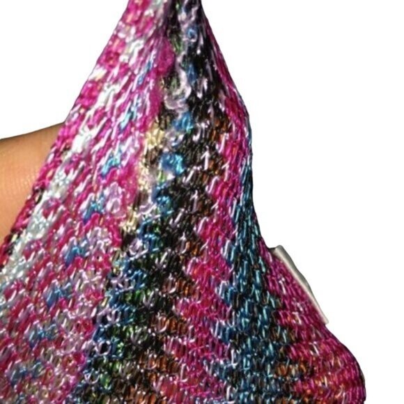 CHIO Di Stefania D Mini Silk Knit Dress Sz S Semi Sheer Swim Swimsuit Cover-Up - Picture 8 of 9